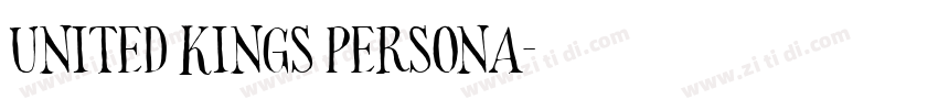 United Kings PERSONA字体转换